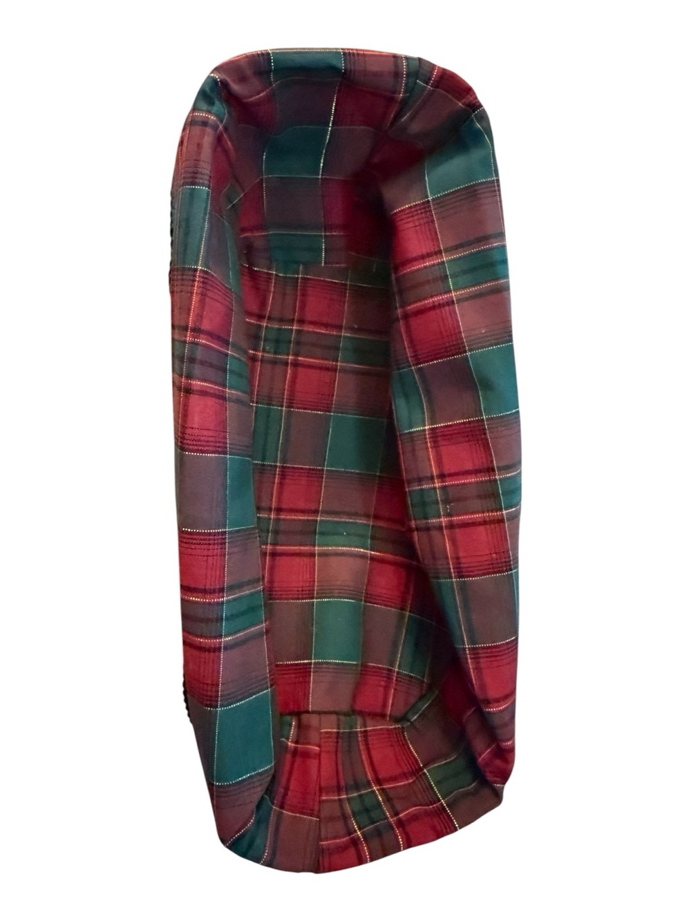 Longaberger Rectangular Basket With Plaid Liner